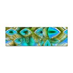 Crystal Gold Peacock, Abstract Mystical Lake Bumper Sticker