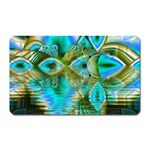 Crystal Gold Peacock, Abstract Mystical Lake Magnet (Rectangular)