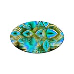 Crystal Gold Peacock, Abstract Mystical Lake Sticker 10 Pack (Oval)
