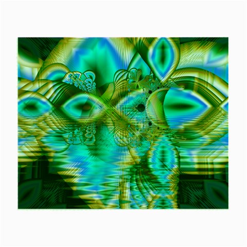 Crystal Gold Peacock, Abstract Mystical Lake Glasses Cloth (Small) from ZippyPress Front