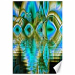 Crystal Gold Peacock, Abstract Mystical Lake Canvas 12  x 18  (Unframed)