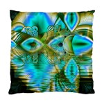 Crystal Gold Peacock, Abstract Mystical Lake Cushion Case (Single Sided) 