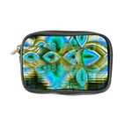 Crystal Gold Peacock, Abstract Mystical Lake Coin Purse