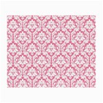 White On Soft Pink Damask Glasses Cloth (Small)