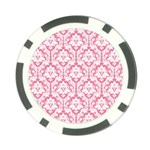 White On Soft Pink Damask Poker Chip (10 Pack)