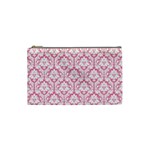 soft Pink Damask Pattern Cosmetic Bag (Small)
