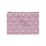 soft Pink Damask Pattern Cosmetic Bag (Medium)