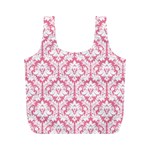 soft Pink Damask Pattern Full Print Recycle Bag (M)