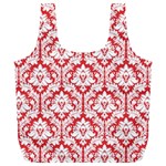 Poppy Red Damask Pattern Full Print Recycle Bag (XL)