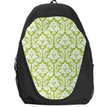 Spring Green Damask Pattern Backpack Bag
