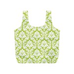 Spring Green Damask Pattern Full Print Recycle Bag (S)