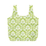 Spring Green Damask Pattern Full Print Recycle Bag (M)