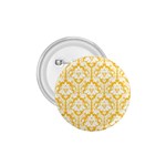 White On Sunny Yellow Damask 1.75  Button