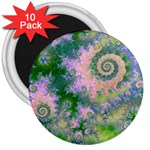 Rose Apple Green Dreams, Abstract Water Garden 3  Button Magnet (10 pack)