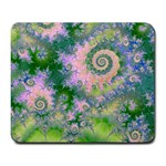 Rose Apple Green Dreams, Abstract Water Garden Large Mouse Pad (Rectangle)
