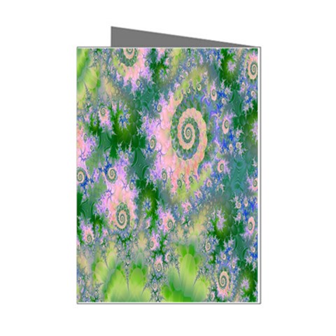 Rose Apple Green Dreams, Abstract Water Garden Mini Greeting Card (8 Pack) from ZippyPress Left