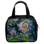 Rose Apple Green Dreams, Abstract Water Garden Classic Handbag (Two Sides)