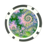 Rose Apple Green Dreams, Abstract Water Garden Poker Chip (10 Pack)