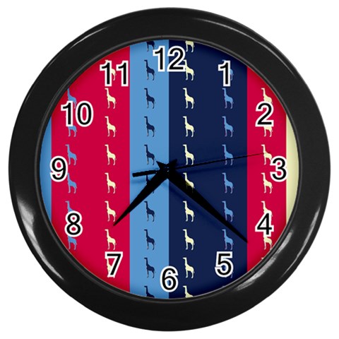 Giraffentapete Wall Clock (Black) from ZippyPress Front