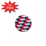 Hearts 1  Mini Button Magnet (10 pack)