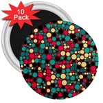 Retro 3  Button Magnet (10 pack)
