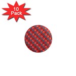 Retro 1  Mini Button Magnet (10 pack)