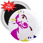 Untitled 3 Colour 3  Button Magnet (10 pack)