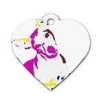 Untitled 3 Colour Dog Tag Heart (Two Sided)