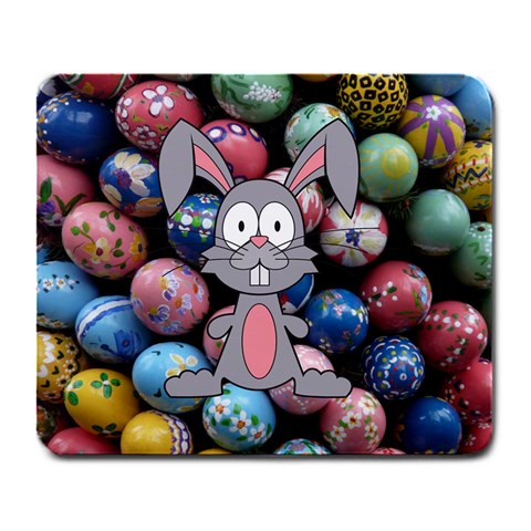 Easter Egg Bunny Treasure Large Mouse Pad (Rectangle) from ZippyPress Front