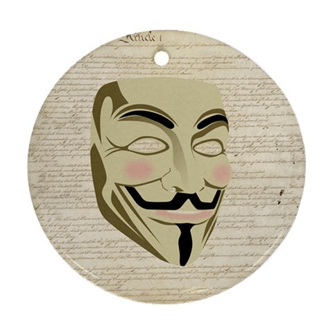 We The Anonymous People Round Ornament (Two Sides) from ZippyPress Front