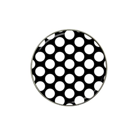 Black And White Polkadot Golf Ball Marker 4 Pack (for Hat Clip) from ZippyPress Front