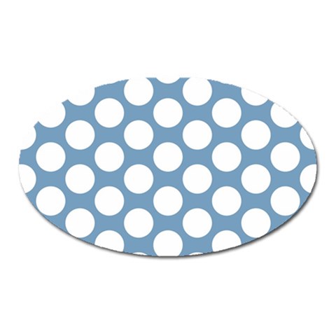 Blue Polkadot Magnet (Oval) from ZippyPress Front