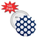 Dark Blue Polkadot 1.75  Button (100 pack)