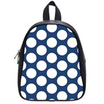 Dark Blue Polkadot School Bag (Small)