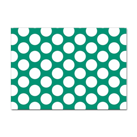 Emerald Green Polkadot A4 Sticker 10 Pack from ZippyPress Front