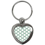 Jade Green Polkadot Key Chain (Heart)