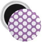 Lilac Polkadot 3  Button Magnet
