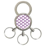 Lilac Polkadot 3-Ring Key Chain