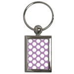 Lilac Polkadot Key Chain (Rectangle)