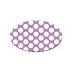 Lilac Polkadot Sticker (Oval)