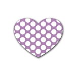Lilac Polkadot Drink Coasters (Heart)
