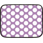 Lilac Polkadot Mini Fleece Blanket (Two Sided)