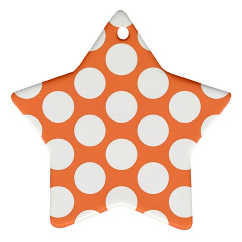 Orange Polkadot Star Ornament from ZippyPress Front