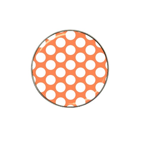 Orange Polkadot Golf Ball Marker 4 Pack (for Hat Clip) from ZippyPress Front