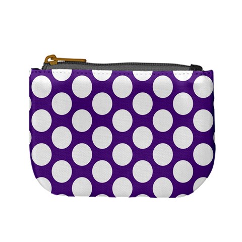 Purple Polkadot Coin Change Purse from ZippyPress Front