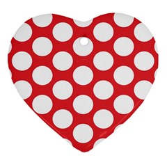 Red Polkadot Heart Ornament (Two Sides) from ZippyPress Back