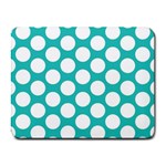 Turquoise Polkadot Pattern Small Mouse Pad (Rectangle)
