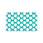 Turquoise Polkadot Pattern Sticker (Rectangle)