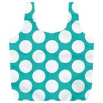 Turquoise Polkadot Pattern Reusable Bag (XL)