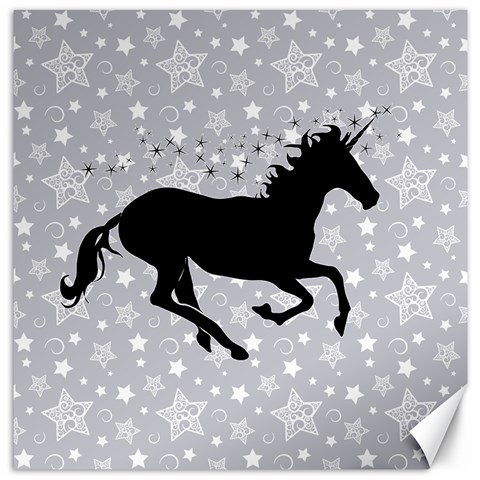 Unicorn on Starry Background Canvas 16  x 16  (Unframed) from ZippyPress 15.2 x15.41  Canvas - 1